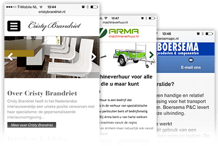 Voorbeelden mobiele websites